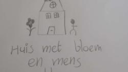 Huis met bloem